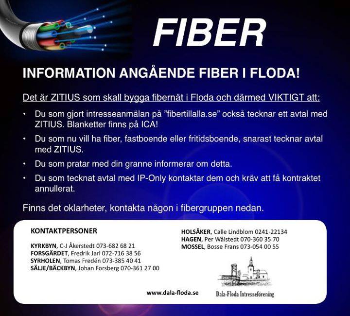 Information angående fiber!